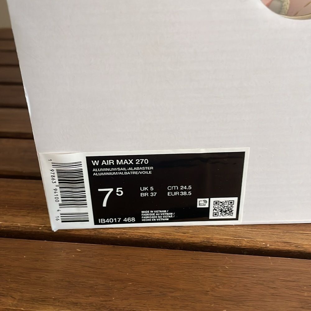 Nike Air Max 270 Aluminum/Pink Foam US Women Size 7.5/UK 5/EU 38.5(IB4017-468) - Picture 10 of 12